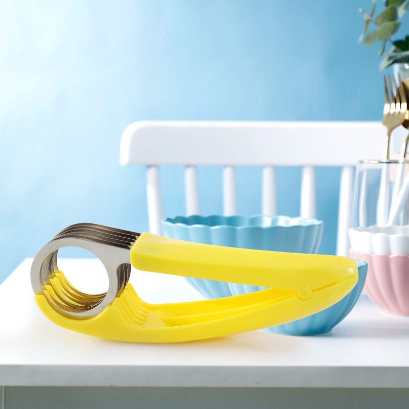 FireKylin Banana Slicer,ABS + Stainless Steel Fruit and Vegetable Salad Peeler Cutter Kitchen Tools For Banana,Strawberry,Grapeï¼ˆ1 pcsï¼‰ - Image 5